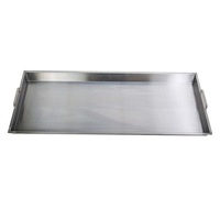 Large Stainless Steel Carving Tray with Handles - Flaming Coals