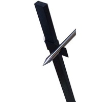 Upright Pillar Bracket for DIY Spit Rotisserie - Flaming Coals