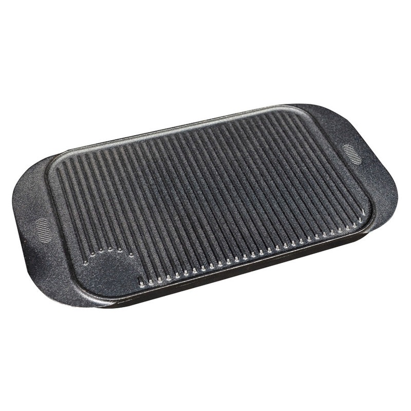 Buy Reversible Cast Iron Griddle Pan Double Sided 48cm x 26cm Pre