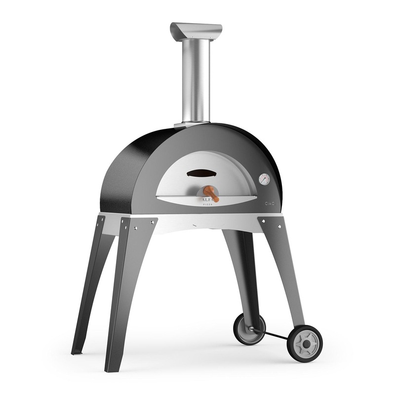 Alfa Pizza - Forno Ciao Wood Fire Oven Cooking Area 70cm x 40cm - Grey Top  with Stand - MyDeal