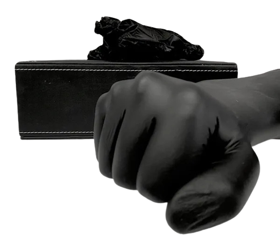 BLACK NITRILE GLOVES POWDER FREE DISPOSABLE GLOVE BOX of 100 XL