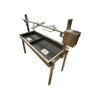 Extendable Charcoal Spit Roast Machine - 25kgs meat capacity Motor from DIZZY LAMB - SSB-3060X