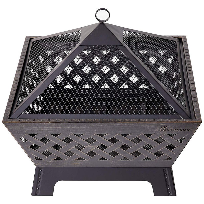 Landmann Square Fire Pit with Cover & Poker - 22103 | Buy ...