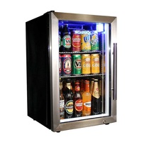 Schmick Tropical Glass Door Mini Bar Fridge / 72 Cans Left Hinged - EC68L-SSH