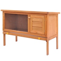 Outdoor Rabbit Hutch 1 Layer Wood vidaXL