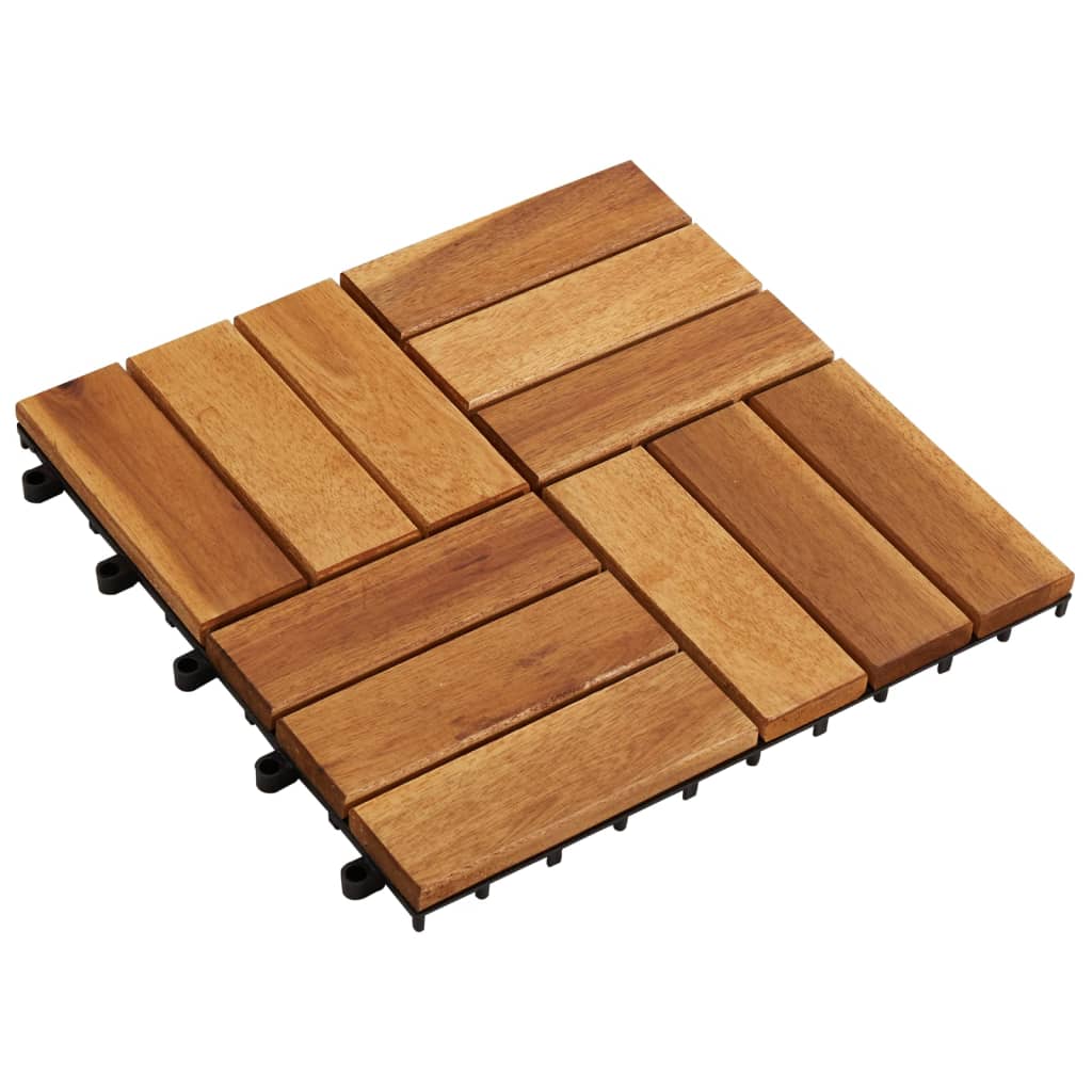 10 pcs Acacia Decking Tiles 30 x 30 cm vidaXL