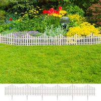 White Lawn Divider 17 pcs / 10 m vidaXL
