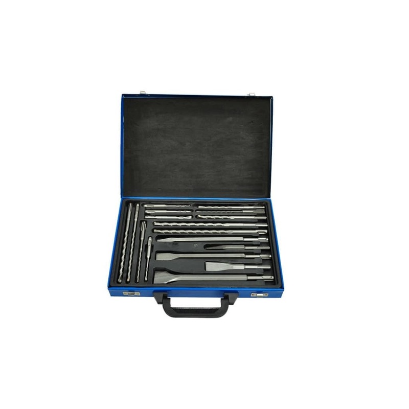 Buy SDS Drill Bit Chisel Set with Metal Case 17 pcs MyDeal
