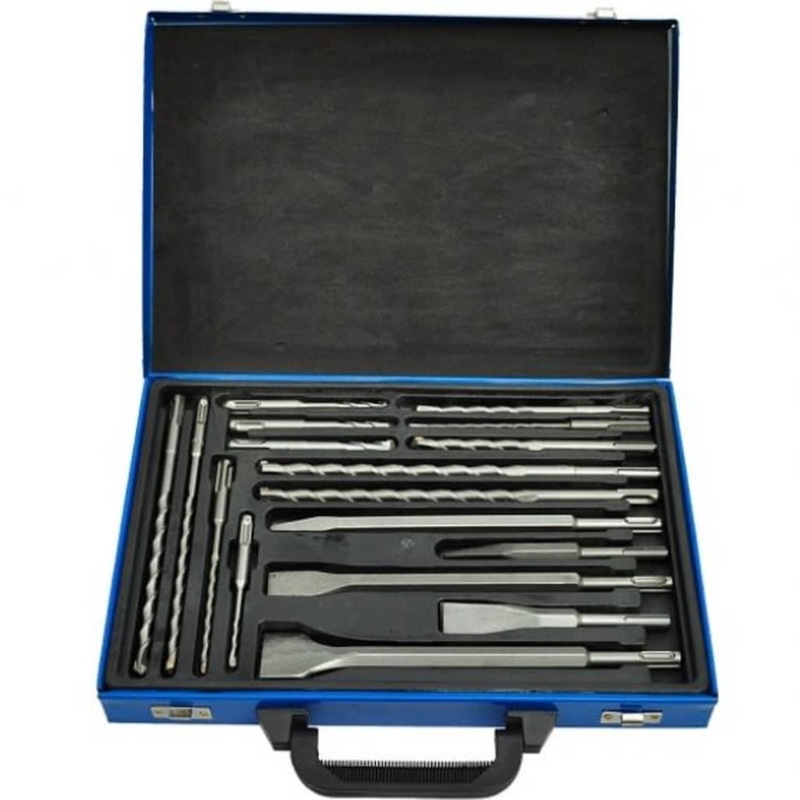 Buy SDS Drill Bit Chisel Set with Metal Case 17 pcs MyDeal