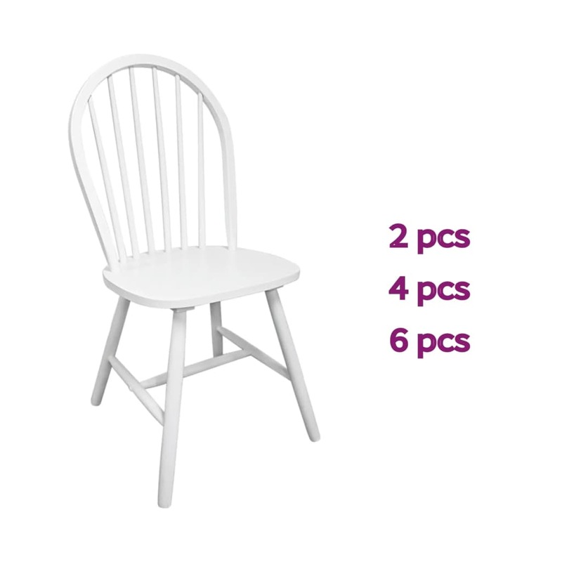 Buy 2/4/6 pcs Wooden Dining Chairs Round White vidaXL MyDeal