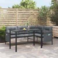 2 Piece Garden Dining Set Anthracite Steel vidaXL