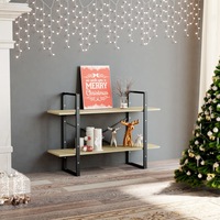 2-Tier Book Cabinet Sonoma Oak 100x30x70 cm Engineered Wood vidaXL