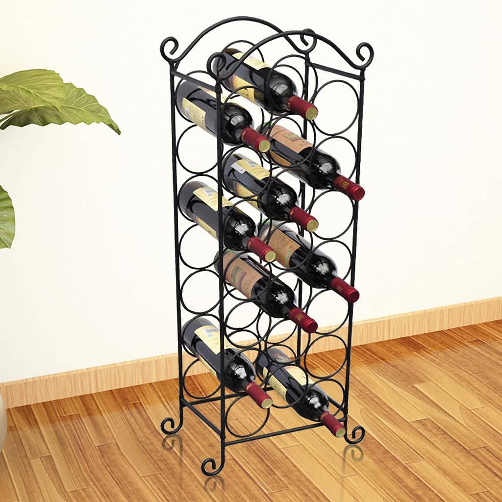 Wine Rack for 21 Bottles Metal vidaXL
