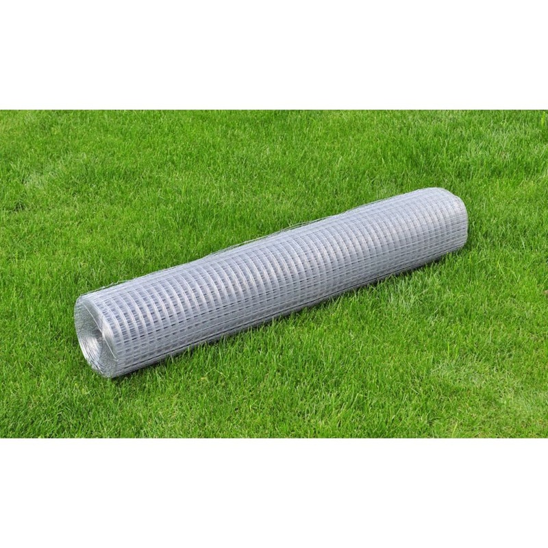 25m Roll Galvanised Steel Wire Mesh Garden En Aviary Fencing 16x16mm Square 8718475852537 - Galvanised Steel Wire Garden Fencing Roll