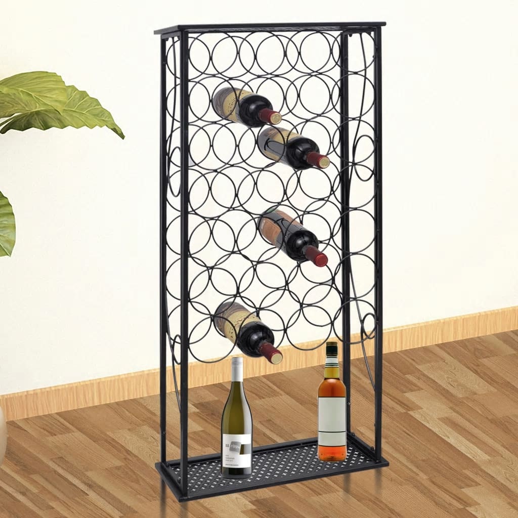 Wine Rack for 28 Bottles Metal vidaXL