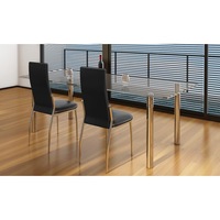 Dining Chairs 2 pcs Black Faux Leather vidaXL