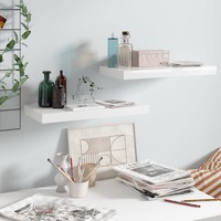 Floating Wall Shelves 2 pcs High Gloss White 50x23x3.8 cm MDF vidaXL