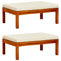 Garden Footrests 2 pcs Solid Acacia Wood vidaXL