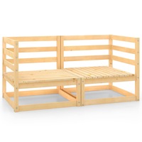 Garden Corner Sofas 2 pcs Solid Pinewood vidaXL