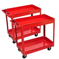 2 x Workshop Tool Trolley 100 kg 2 Shelves vidaXL