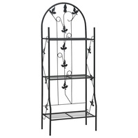 3-Layer Plant Rack Black 52x28x128 cm Iron vidaXL