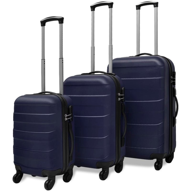 Buy Three Piece Hardcase Trolley Set Blue vidaXL - MyDeal