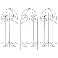 Plant Climbing Racks 3 pcs Black 40x100 cm Iron vidaXL