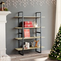 4-Tier Book Cabinet Sonoma Oak 100x30x140 cm Engineered Wood vidaXL
