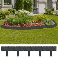 Plastic Garden / Lawn Fence Stone Look 41 pcs 10 m vidaXL