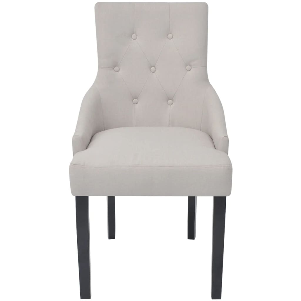 cream upholstered dining chairs