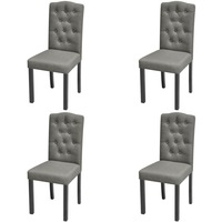 Dining Chairs 4 pcs Grey Fabric vidaXL