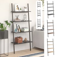 Shelf 5-Tier Storage Bookshelf Bookcase Leaning Display Rack Organiser vidaXL