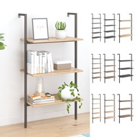 Shelf 5-Tier Storage Bookshelf Bookcase Leaning Display Rack Organiser vidaXL