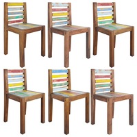 Dining Chairs 6 pcs Solid Reclaimed Wood vidaXL