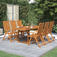 7 Piece Outdoor Dining Set Solid Acacia Wood vidaXL