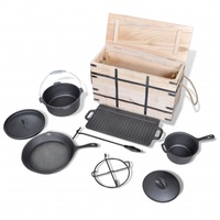 Dutch Oven Set 9pcs vidaXL