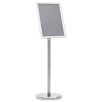 A4 Pedestal Poster Stand Silver Aluminium Alloy vidaXL