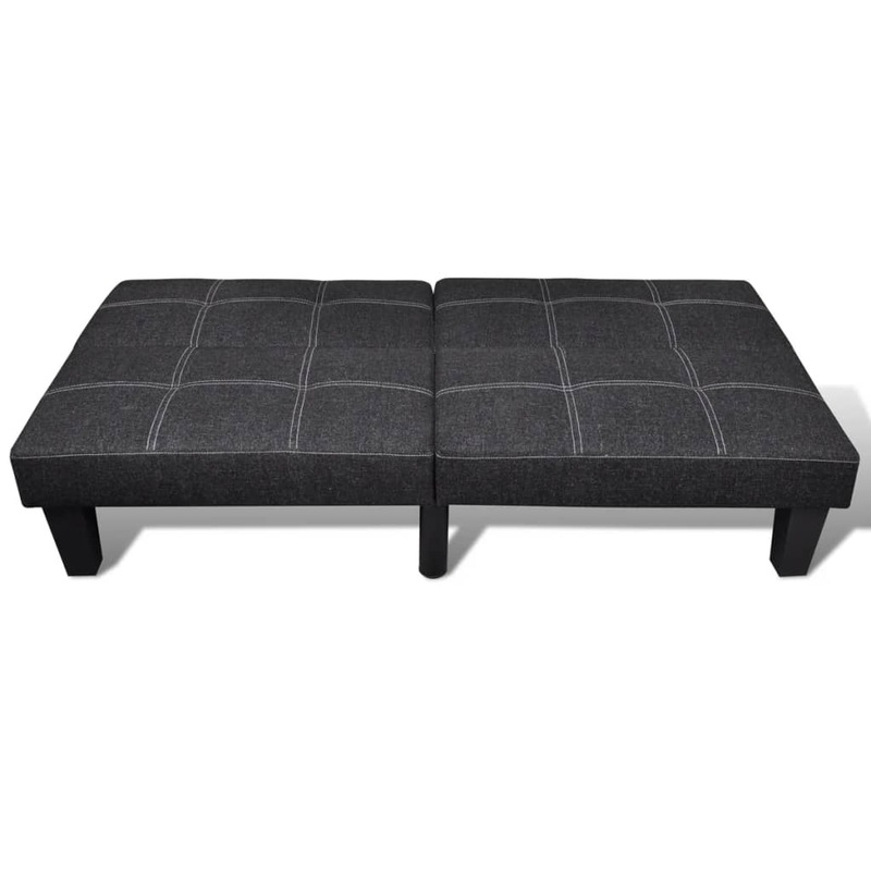 Buy Sofa Bed Fabric Adjustable Black MyDeal