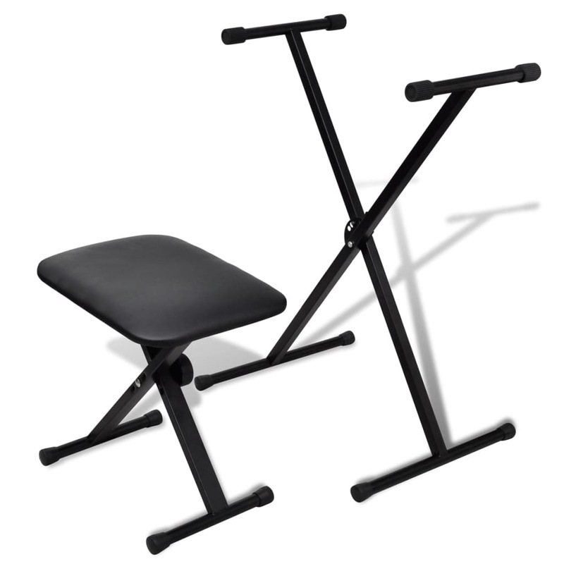 Buy Adjustable Keyboard Stand and Stool Set MyDeal