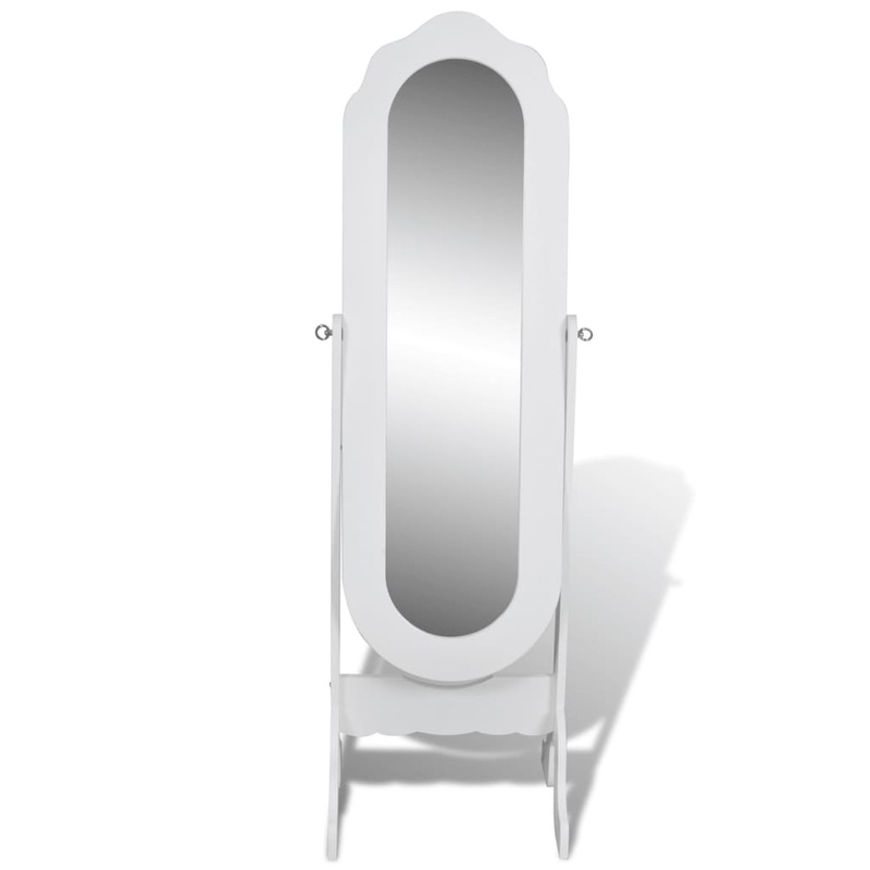 Buy Free Standing Mirror White Adjustable MyDeal