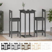 Bar Set Coffee Table with Chair Dining Set 3 Piece Solid Wood Pine vidaXL