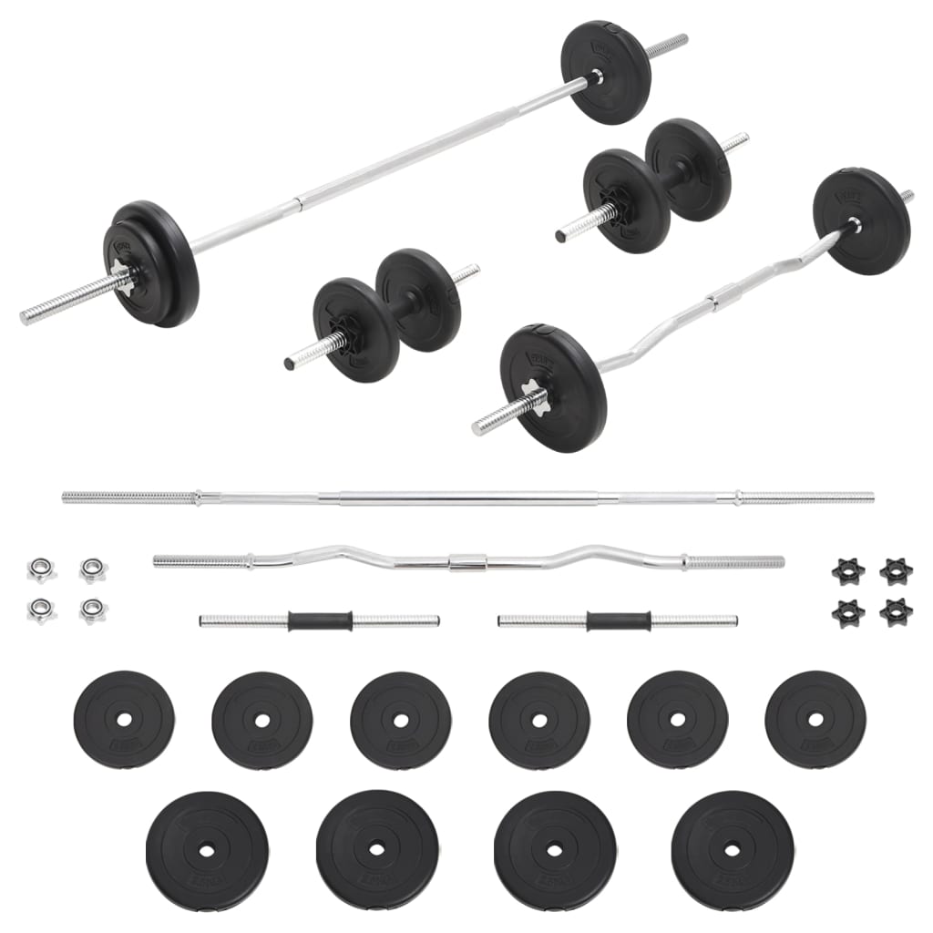 Barbell and Dumbbell Set 30 kg vidaXL Australia
