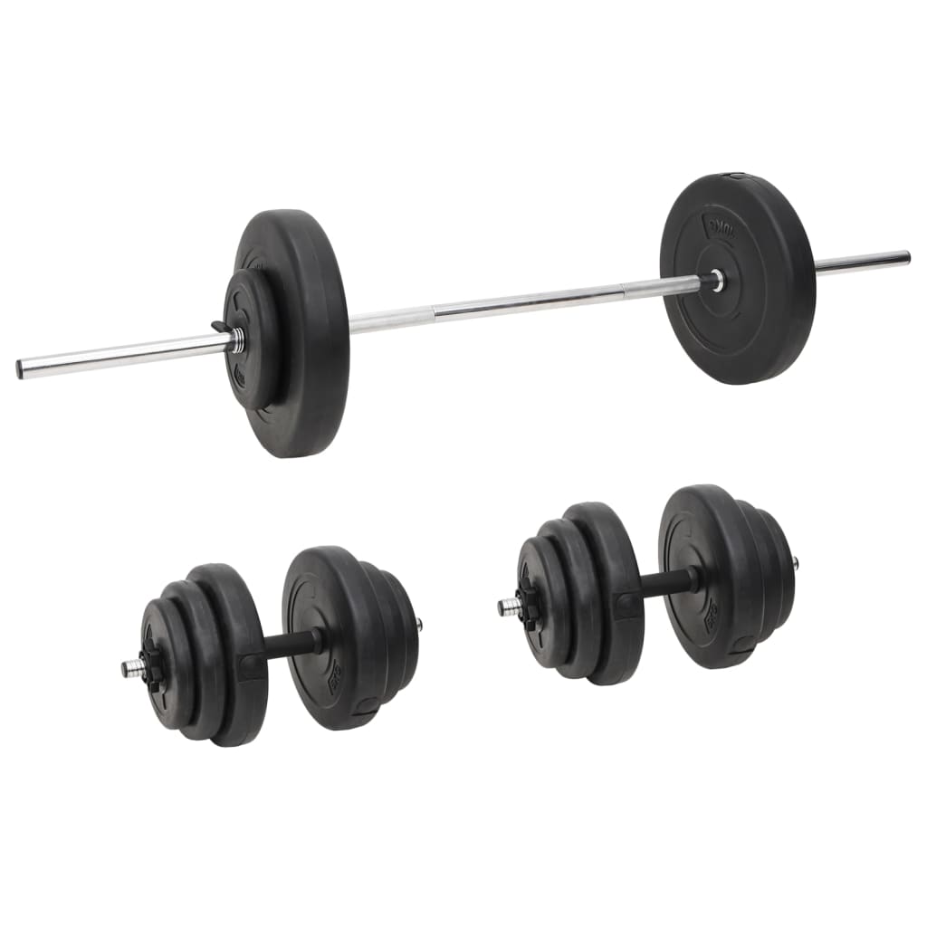 Barbell and Dumbbell with Plates 60 kg vidaXL Australia