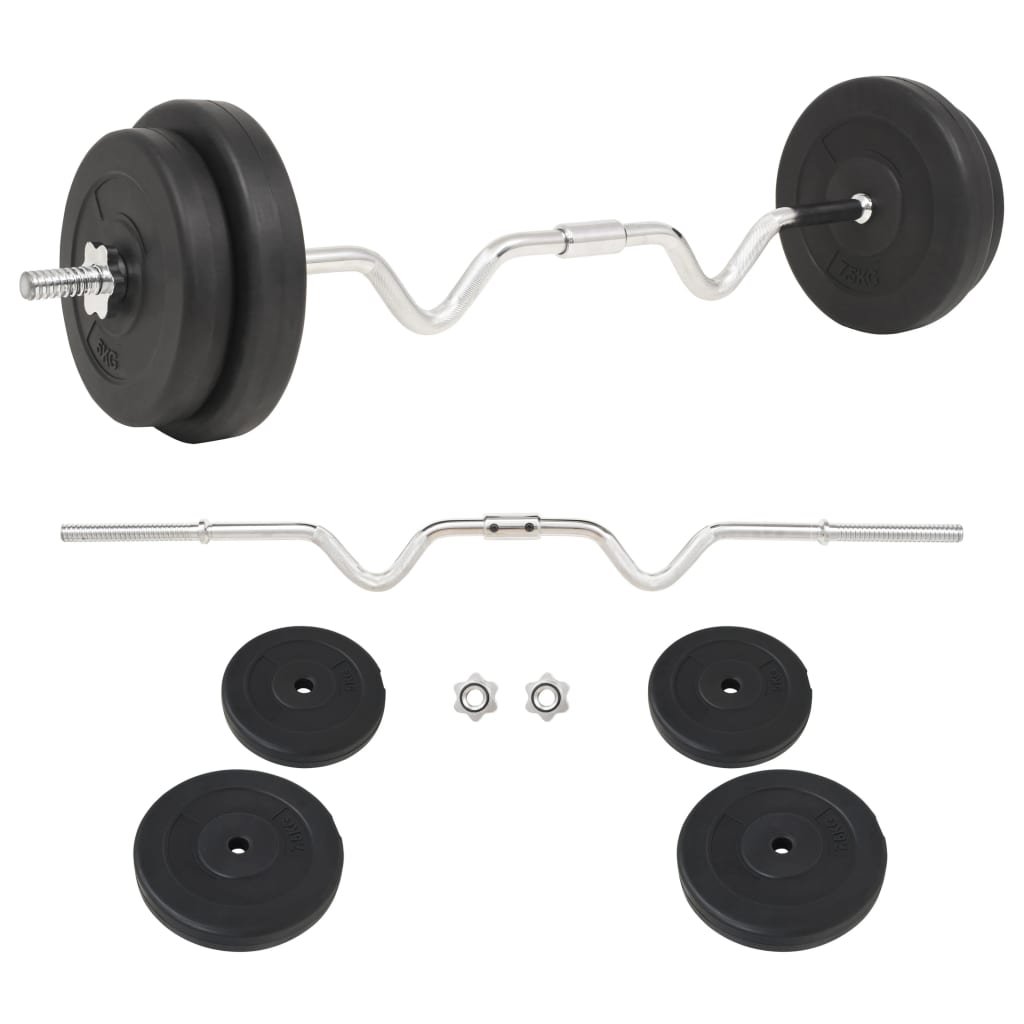 Barbell Set 30 kg vidaXL Australia