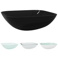 Basin Glass Bathroom Washroom Hand Wash Bowl Vanity Sink Multi Colours vidaXL