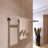 Stainless Steel Towel Rack 2 Tubes vidaXL