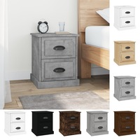 Bedside Tables Nightstand Bedroom Storage Lamp Stand Engineered Wood vidaXL