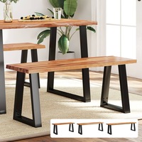Bench Living Room Entryway Bench Seat with Live Edge Solid Wood Acacia vidaXL