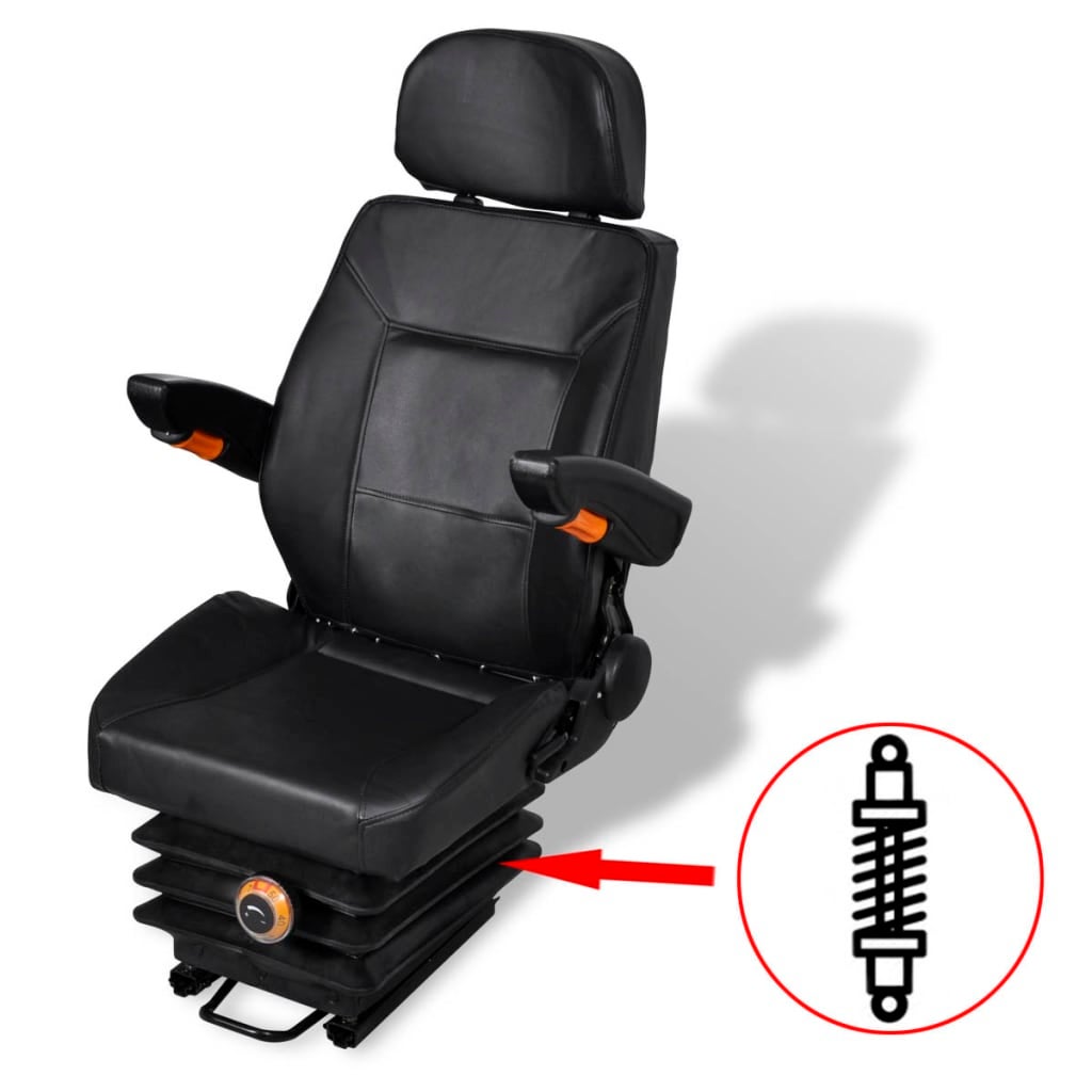 Tractor Seat with Suspension vidaXL