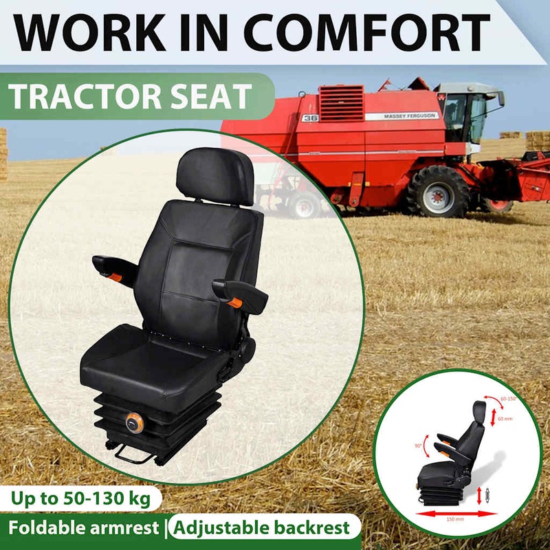 Buy Tractor Seat with Suspension vidaXL MyDeal